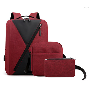 Sac à dos pour homme grande capacité avec interface de charge USB, sac d'ordinateur décontracté pour affaires, doublure en nylon, fermeture éclair, imperméable - Product Image 1