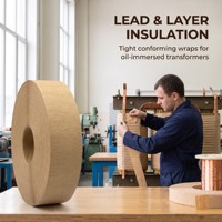 Papier crépon pour l'isolation des transformateurs immergés dans l'huile, 100% pâte de bois tendre non blanchie, papier crépon isolant électrique