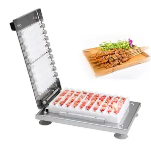 Máquina de acero inoxidable para hacer pinchos, utensilio manual para hacer brochetas de kebab