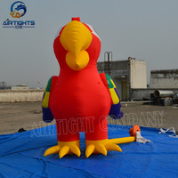 Ballon de sol gonflable perroquet géant coloré personnalisé de 3M High pour la décoration d'événements