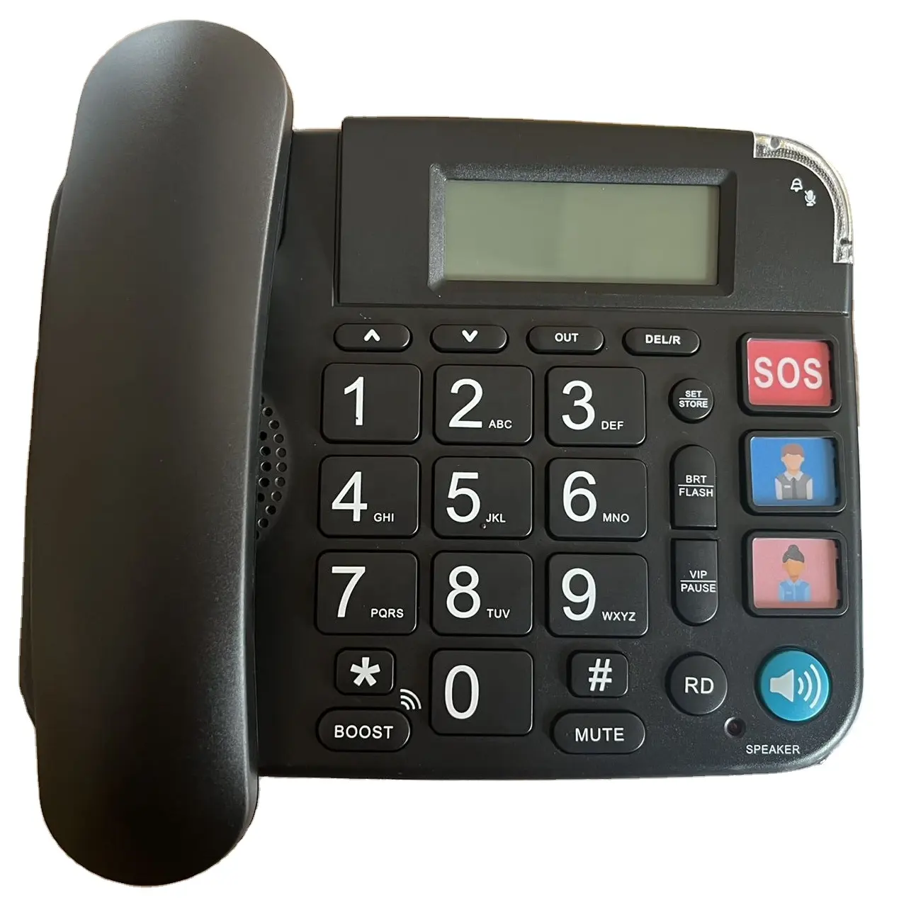 Big Button Phone For Seniors Corded Landline Telephone With Sos Emergency Button