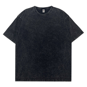 <span class=keywords><strong>T-shirts</strong></span> en coton batik vintage surdimensionnés de gros, personnalisés, avec logo uni, lavés à l'acide, pour hommes - Product Image 2