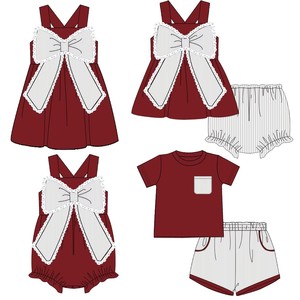 Abbigliamento per Bambini con Consegna in 90 Giorni, Vestito Casual con Grande Fiocco, Stile Boutique, Design a Pallone da Calcio con Volant, Grazioso Abito per Bambine - Product Image 1