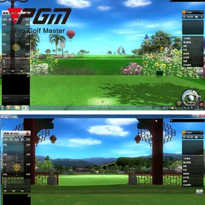 Pgm mnq003 דרום קוריאה בית סימולטור גולף מערכת P6 סימולטור גולף מסחרי קבוצה מלאה 3D מקורה סימולטור גולף