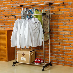 <strong>Drying</strong> <strong>Rack</strong> Stainless Steel Double Rod Lifting <strong>Drying</strong> <strong>Rack</strong> Floor Household Telescopic Mobile Storage <strong>Drying</strong> <strong>Rack</strong> - Product Image 3