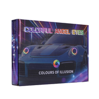Nouveaux feux de jour DRL 2-en-1 4-en-1 12V 24V avec anneaux halo LED Angel Eyes 60mm 70mm 80mm 90mm 100mm RGB APP et clignotants pour voitures