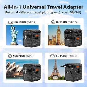 Worldplug GaN 65W USB Type-C Chargeur de Voyage Universel 10A International Plug Socket Adapter NFC Network Fabriqué à partir de cuivre - Product Image 4
