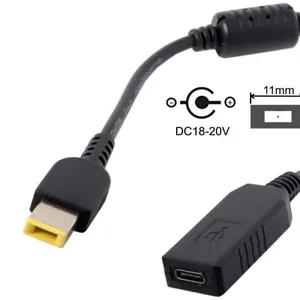 CABLETOLINUSB 3.1 Type C USB-C to Rectangle 11.0x4.5mm Power Plug PD Emulator Trigger Charge Cable for Lenovo ThinkPad X1 Carbon