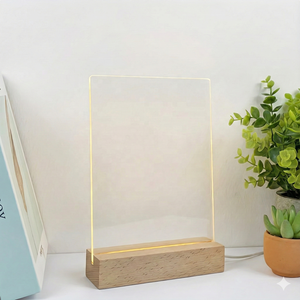 Placa Acrílica Personalizada con <span class=keywords><strong>Foto</strong></span> y Código de Canción, Álbum de Fotos de Boda, Soporte Acrílico para Fotos, Placa Musical con Base LED para Aniversario - Product Image 1