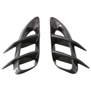 Rejillas de Ventilación de Fibra de Carbono para Porsche Cayman <span class=keywords><strong>Boxster</strong></span> para Kit de Carrocería 718, Borde de Parachoques Delantero, Difusor Trasero, Faldones Laterales en V - Product Image 2