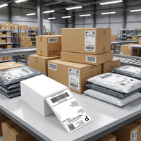 Etiquetas Térmicas Directas Impermeables 4X6, Paquetes de 500 Etiquetas de Envío de Papel con Alta Adhesión