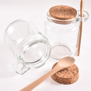 250ml 8.3oz thủy tinh vòng lưu trữ Jar với nút chai có nắp đậy thìa thủy tinh lưu trữ Canister - Product Image 3