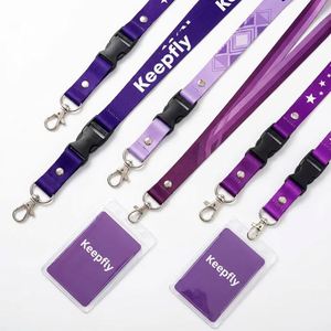 Lanière épaissie personnalisable Keepfly pour sérigraphie thermique, 3/4 et 1 pouce, violette, haute qualité, vente en gros - Product Image 1