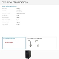 Refroidisseur d'eau potable portable en acier inoxydable robuste à installer sous l'évier pour la maison et le bureau BSJD-2-F-011