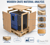 Caisse en bois pliable et empilable sur mesure pour le stockage et le transport logistique