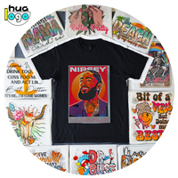 Autocollants de transfert thermique personnalisés Huaga Factory, design biblique chrétien Jésus, prêts à l'emploi, en PET écologique et lavable pour T-shirts
