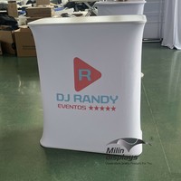 Comptoir en bois pliable promotionnel personnalisé Comptoir pop-up portable Tables de marque pour salons professionnels Exposition Événements Photomaton 360