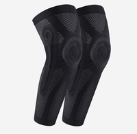 Long coussin de silicone en nylon noir, pour musculation, musculation, levage des cuisses, protection de sport, pour les jambes, manchons pour les cuisses