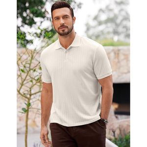Camiseta Polo para Hombre FOXA, Manga Corta, Tejido Texturizado, Transpirable, Ropa Casual de Verano para Golf - Product Image 3