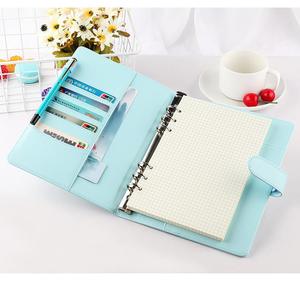 Custom Macaron PU Leather 6 Anéis Pasta Espiral A6 A5 Notebook Pasta Agenda Planner Organizador Jornal Papelaria - Product Image 5