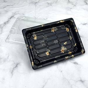 Hot Selling <span class=keywords><strong>Sushi</strong></span> Box Rechteck Benutzer definierte Einweg-Kunststoff-<span class=keywords><strong>Sushi</strong></span>-Behälter in Lebensmittel qualität in klarem Deckel