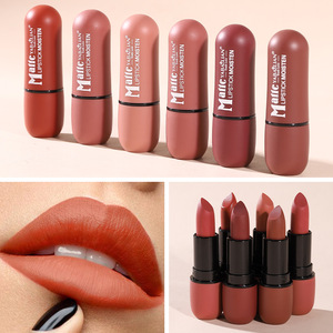 European American Fashion 6-Color Matte <b>Lipstick</b> Matte <b>Lipstick</b> Non-Stick Long Lasting <b>Lipsticks</b> for Women Girl - Product Image 2