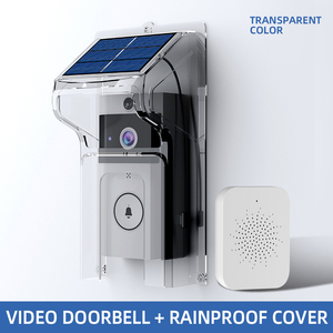 Timbre de puerta de video solar WIFI con Vista de cubierta de lluvia soleada por aplicación de teléfono móvil - Product Image 4