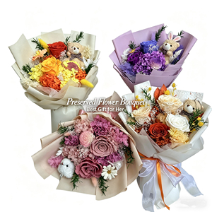 Offerta Speciale: Bouquet di Rose Stabilizzate e Fiori Secchi Fatti a Mano di Lusso per Decorazioni Matrimoniali, Capodanno Cinese, Festa del Papà, Halloween - Product Image 1