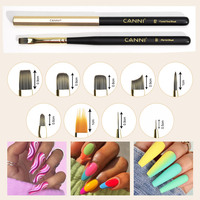 Canni Nouveau Pinceau Professionnel Noir pour Nail Art 9 Styles Stylo à Gel UV
