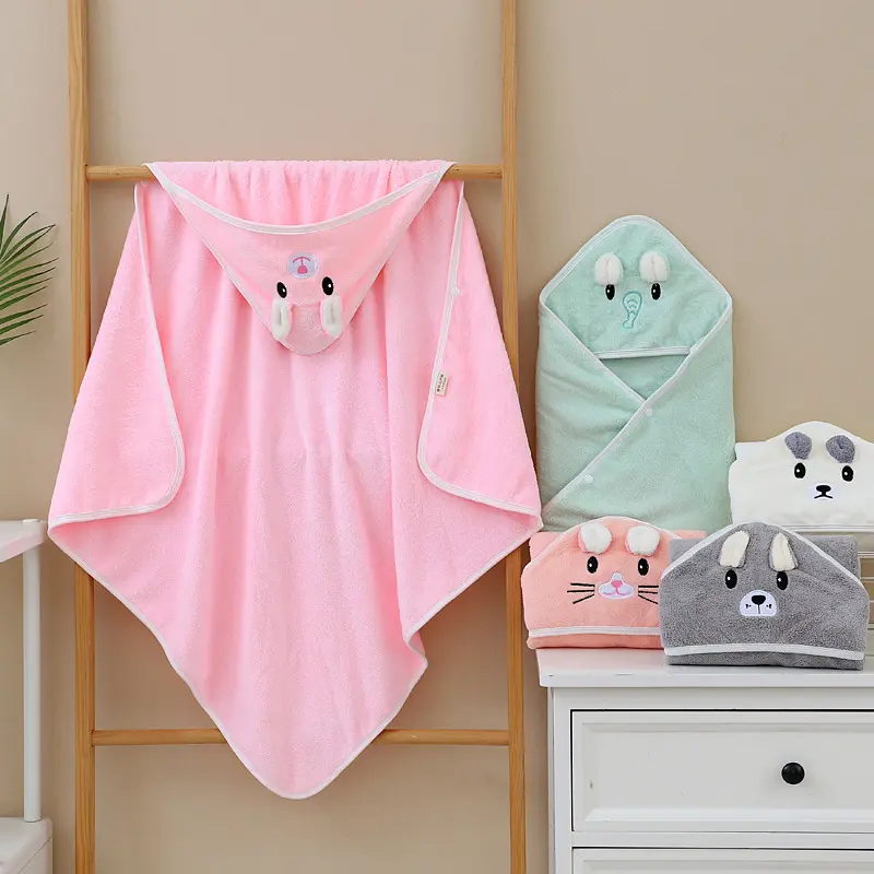 Prodotto di vendita caldo accappatoio con cappuccio per bambini asciugamano da bagno per bambini coperte per neonati di moda con cappuccio per bambini asciugamani da bagno per bambini