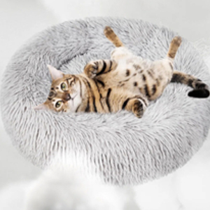 Cama para Mascotas Oden Bolster Plush Donut, Cama Suave y Relajante para Perros y Gatos, Cojín Redondo Acogedor con Borde Elevado - Product Image 2