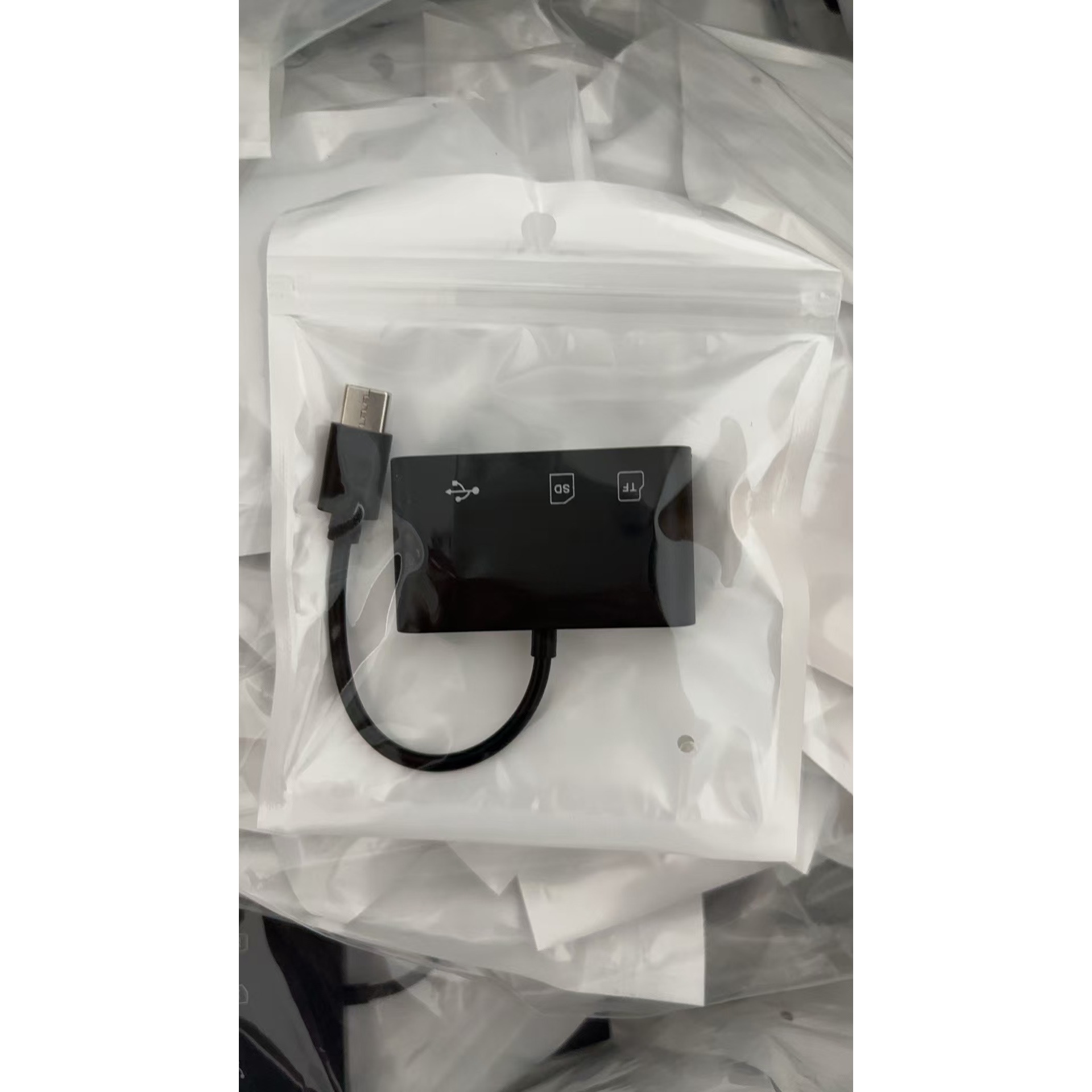 Lector de tarjetas 3 en 1 tipo C [Negro]