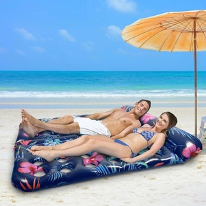 Matelas flottant gonflable pour piscine, taille adulte avec appui-tête, transat aquatique surdimensionné pour bronzer en piscine ou à la plage en été - Product Image 3