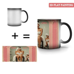 Frosted Black Mug 11oz <b>Ceramic</b> Heat Sensitive Custom Printing <b>Cup</b> - Product Image 4