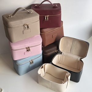 <span class=keywords><strong>Trousse</strong></span> <span class=keywords><strong>de</strong></span> Maquillage en Cuir PU Personnalisable avec Logo, Organisateur Cosmétique <span class=keywords><strong>de</strong></span> Voyage, <span class=keywords><strong>Trousse</strong></span> <span class=keywords><strong>de</strong></span> <span class=keywords><strong>Toilette</strong></span> avec Séparateurs Amovibles, Vente en Gros - Product Image 6