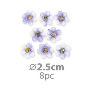 Ilan Flores 2,5 cm 8 pezzi Decorazioni floreali viola per lavori artigianali - Product Image 2