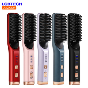 <span class=keywords><strong>Brosse</strong></span> à <span class=keywords><strong>lisser</strong></span> les cheveux en céramique sans fil, peigne chauffant électrique - Product Image 1