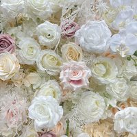 Promise 8x8ft extérieur fleur jaune artificielle mur enroulable mur pour la décoration de scène de fête de mariage