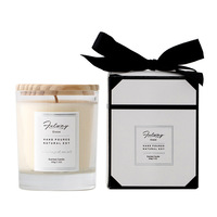 Scented Glass Candles with Soy Wax and Wooden Lid