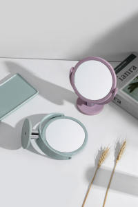 HAIXIN 360 Xoay Nhựa Tùy Chỉnh Màu Sắc Đôi Bên Gương Mỹ Phẩm Bảng Gương Trang Điểm - Product Image 4