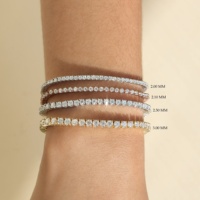 IGI Certifié CVD HPHT Lab Grown Créé Bracelet De Tennis En Diamant 10K 14K 18K Or Massif pour Femmes Hommes 2mm 3mm 4mm Chaîne De Tennis