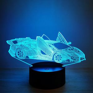 Vente chaude LED <span class=keywords><strong>Table</strong></span> Éclairage Coloré Veilleuse pour Enfants Personnalisé Enfants USB LED Cadeau Lampe 3D Illusion Acrylique Veilleuse - Product Image 2