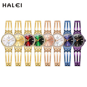 Montre à quartz originale pour femme, nouvelle collection, affichage à aiguilles, lunette en cristal saphir sertie de diamants, mouvement japonais - Product Image 6