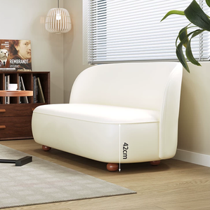 Sofá Pequeño Minimalista para Sala de Estar Pequeña, Apartamento Pequeño, Casa de Alquiler Extremadamente Estrecha, Sofá Recto para Dos Personas - Product Image 4