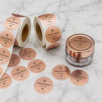 Etiquetas Personalizadas Impermeables de Lujo para Frascos de Crema Facial Cosmética, Diseño de Aceite Esencial en Rollo, para Botellas de Suero