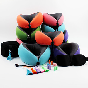 2023 Accesorios De Viaje Travel Kit 3d Eye Mask Set <strong>Neck</strong> <strong>Pillow</strong> Save Space Foldable Memory Foam Travel Customized 60 20 Sets Ne - Product Image 2