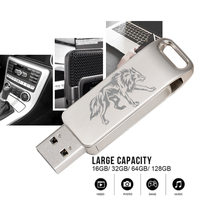 Unidad Flash USB de Metal de 64 GB, Memoria USB de 4 GB, 8 GB, 32 GB, 128 GB, Pendrive, Unidad de Memoria USB de 16 GB