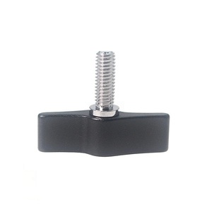 Boutons personnalisés M4M5M6 à tête <span class=keywords><strong>captive</strong></span>, poignée en L, tête en aluminium noir, bouton réglable en T, vis à oreilles - Product Image 4