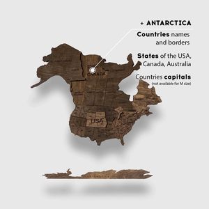 <span class=keywords><strong>Mapa</strong></span> del Mundo 3D de Madera para Pared - Decoración de Pared con <span class=keywords><strong>Mapa</strong></span> de Viajes y Pines, <span class=keywords><strong>Mapa</strong></span> Decorativo Grande del Mundo para el Hogar - Product Image 2