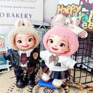 Lindo <span class=keywords><strong>Labrador</strong></span> 17CM Conjunto de Ropa de Muñeca Impermeable con Diseños Personalizados Hechos de Vinilo Ropa de Animales de Felpa - Product Image 2